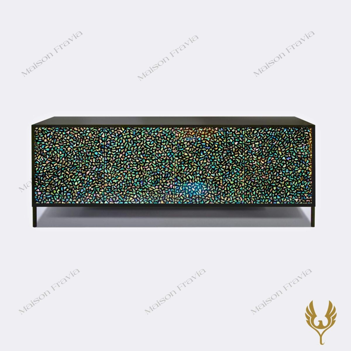 Kệ Tủ Sơn mài khảm Bào ngư Mosaic Lacquer K02 Fravia - Nội Thất Life