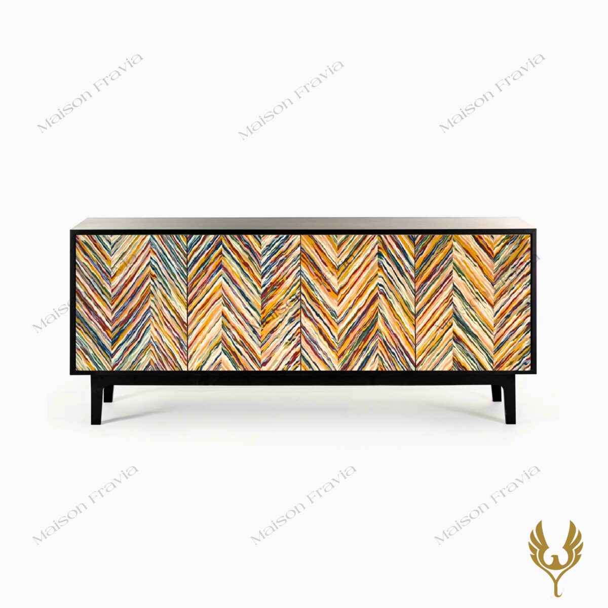 Kệ tủ Veneer Wavy Wave Cabinet Fravia K02 - Nội Thất Life