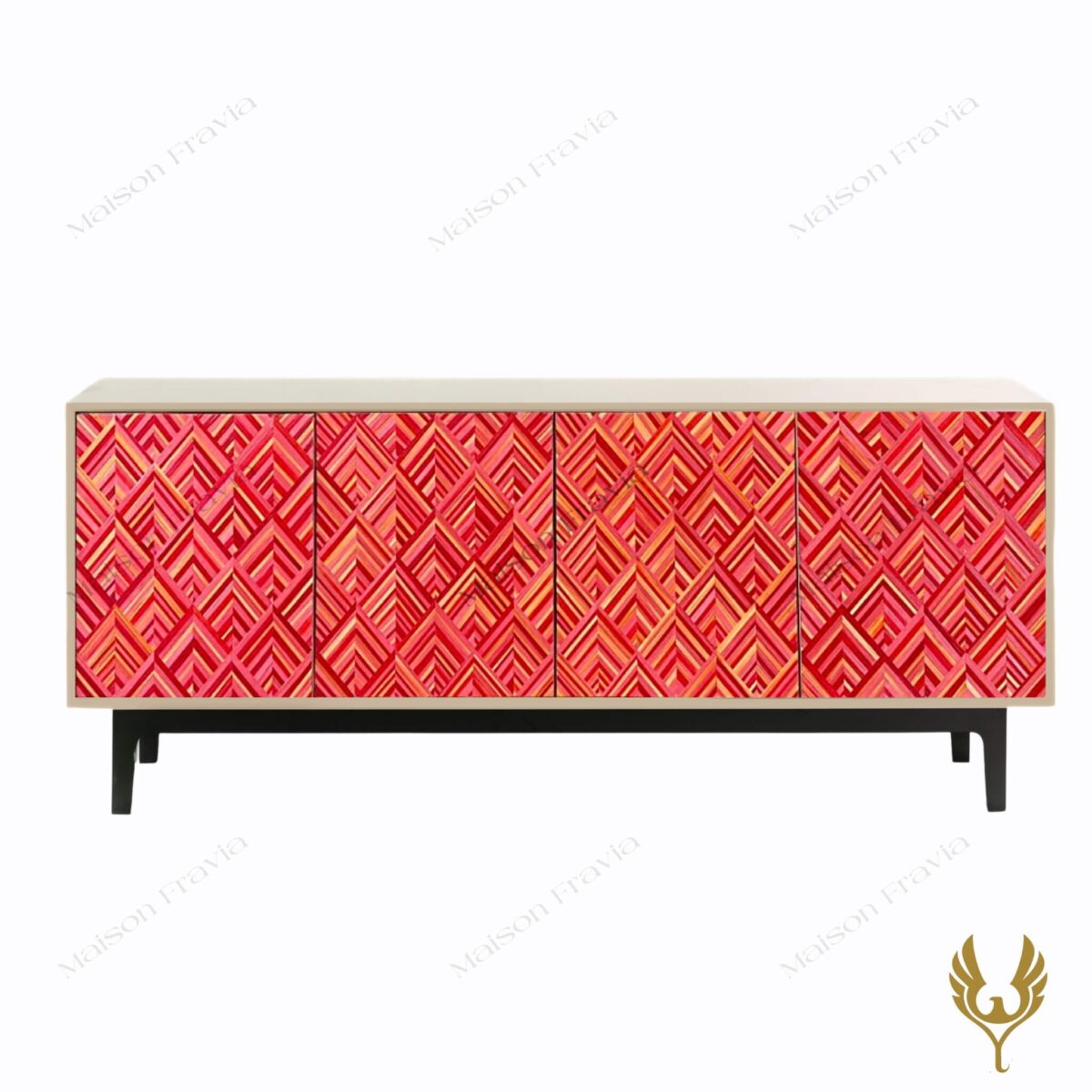 Kệ tủ cẩn rơm Pháp Console du Feu - Fravia - Nội Thất Life