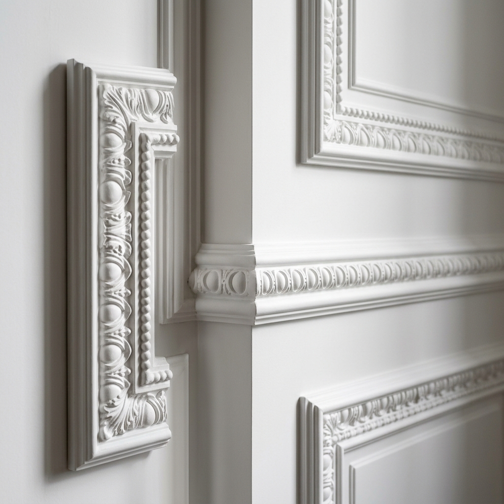 Thi công các đường Phào chỉ PU tỷ lệ vàng chuẩn Modern Classic