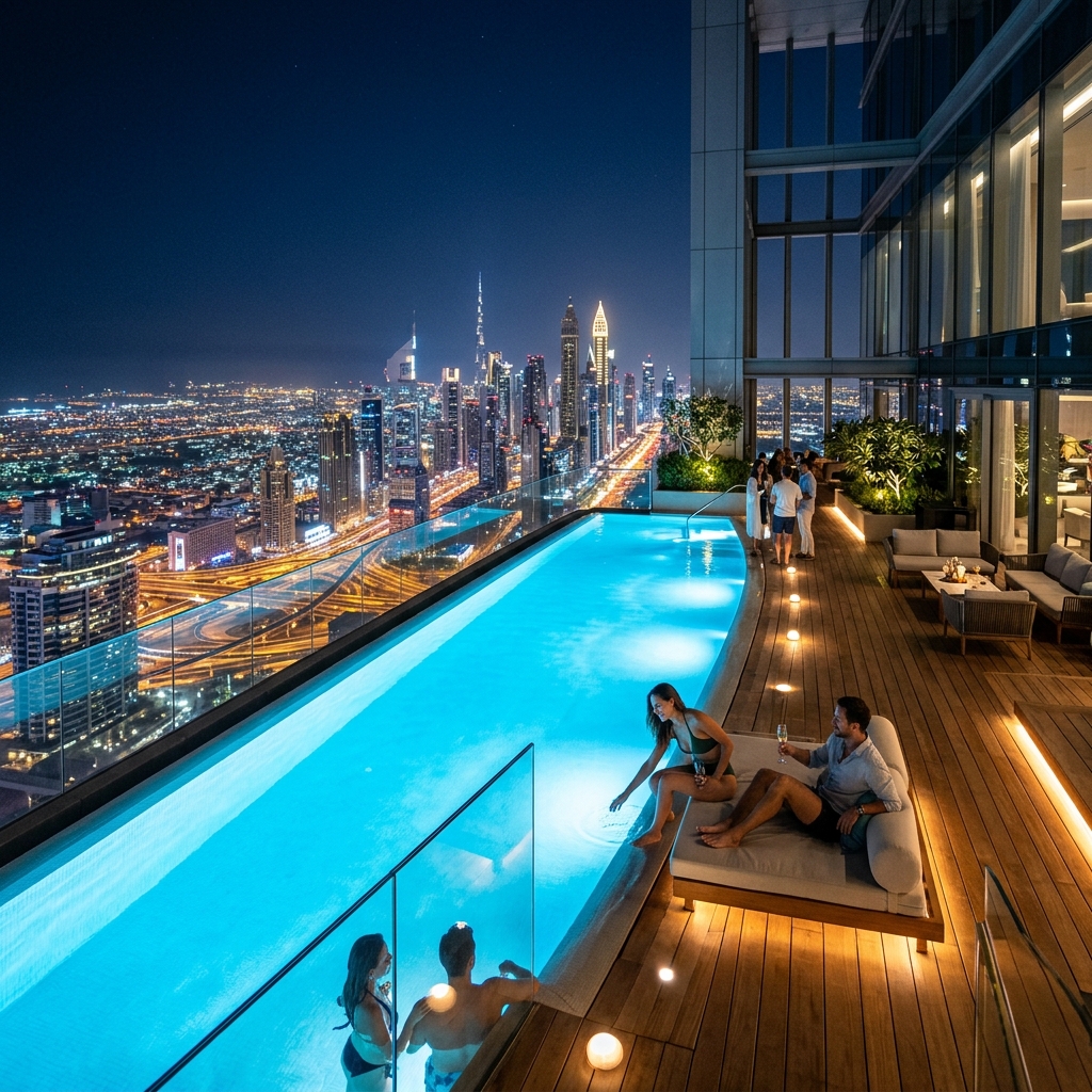 Thiết Kế Penthouse Có Hồ Bơi (Sky Pool): Tối Ưu Giải Pháp Chống Thấm & Chịu Tải