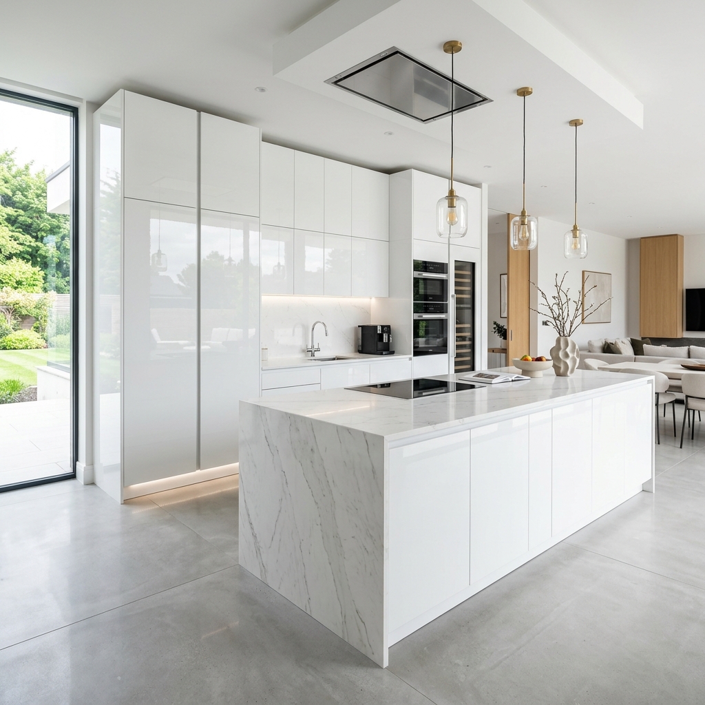 Dịch Vụ Thi Công Tủ Bếp Acrylic An Cường Trọn Gói TPHCM – Bóng Gương Sang Trọng